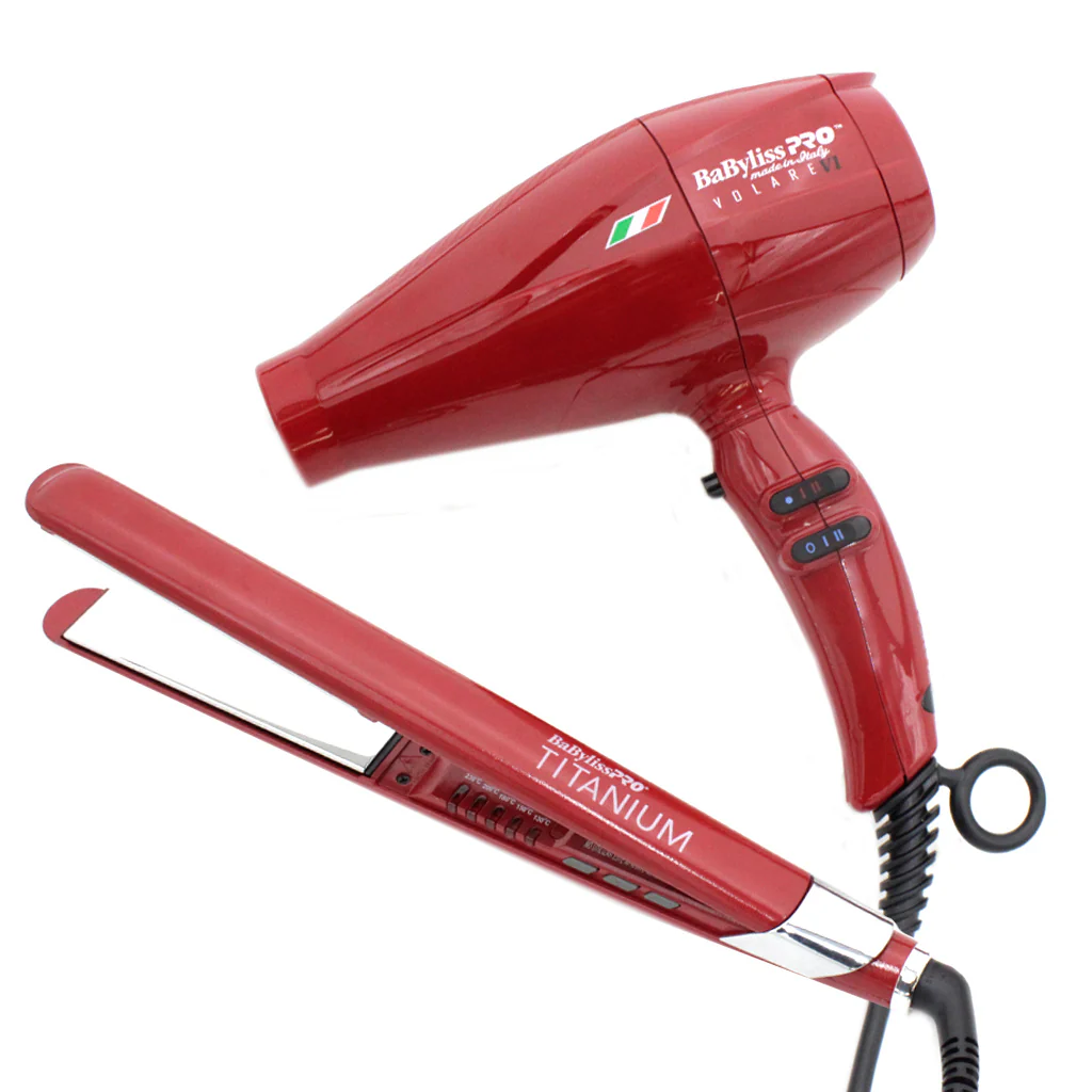 Combo BaByliss Pro Secadora y Alaciadora Roja Ferrari Edition - Image 5