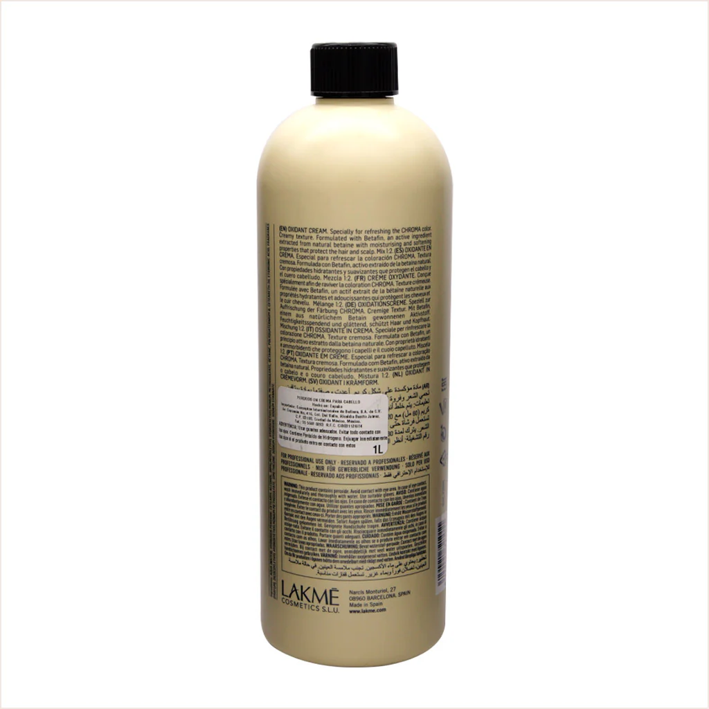 Peroxido Lakmé Chroma Developer Crema Oxidante 6V 1000ml - Image 4