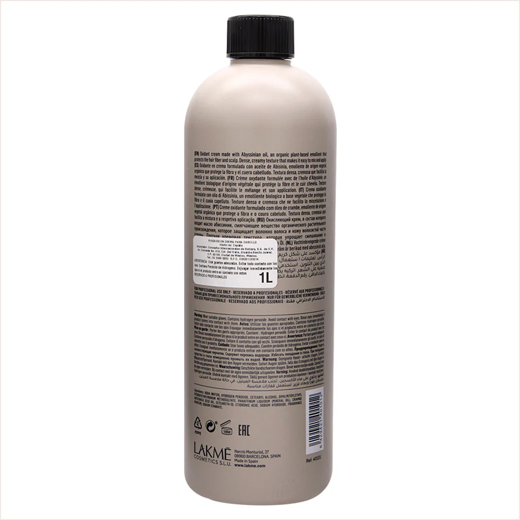 Peroxido Lakmé Color Developer Crema Oxidante 9V 1000ml - Image 4