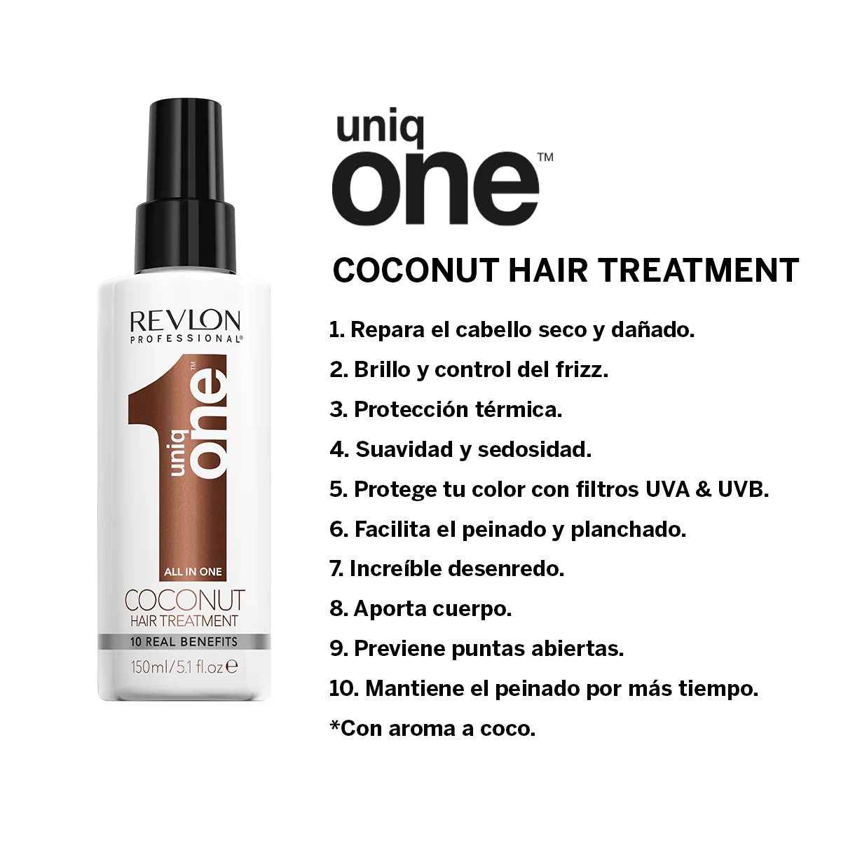 Revlon Uniq One All in One Hair Treatment Coconut 150ml - Image 4